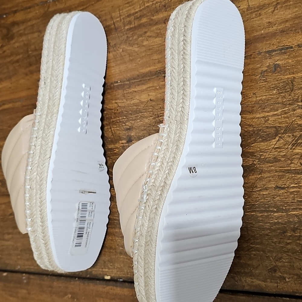 Gianni Bini Quilted Leather Espadrille Slide Sandal - Picture 6 of 10